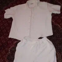 ست پیراهن شلوار سفید و شلوار کبریتی (تخفیف)