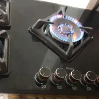 گاز رومیزی بی مکث ۵ شعله ترموکوپل دار سرویس شده