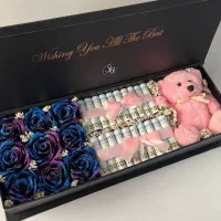 پول آرایی دسته گل جاودان با ماندگاری ده ساله