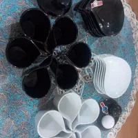 فنجان و زیر فنجانی با نمک پاش ست هم|ظروف سرو و پذیرایی|برازجان, |دیوار