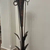 گلدان فرفوژه ب رنگ مسی ابرنگی گوشواره دار محکم