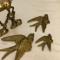 گوزن برنز پرنده ی برنز|مجسمه، تندیس، ماکت|مشگین شهر, |دیوار