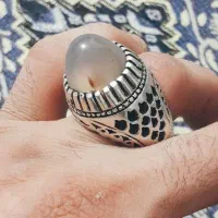 انگشتر عقیق کبود ۸۰ گرم وزن