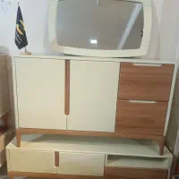 آینه کنسول مینیمال کرم گردویی زرکالا|بوفه، ویترین، کنسول|یاسوج, |دیوار