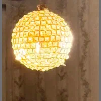 لوستر طلایی رنگ ثابت|لوستر و چراغ آویز|بوشهر, |دیوار