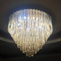 لوستر کریستالی ال ای دی|لوستر و چراغ آویز|رشت, حسین آباد|دیوار