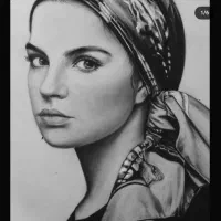 چهره نقاشی سیاه قلم