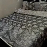 سرویس کامل تختخواب ام دی اف محکم با وکیوم مشکی تدی