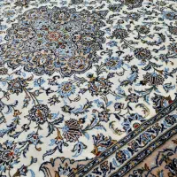 دستباف کاشان آبی فیروزه‌ای|فرش|سمنان, |دیوار