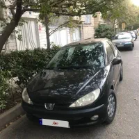 پژو ۲۰۶ مشکی تیپ ۲ بدون رنگ