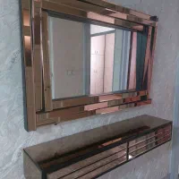 فردش آینه و باکس شیک شامپاینی رنگ