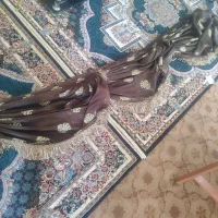 پرده حریر با والن طرح دار|پرده، رانر، رومیزی|باروق, |دیوار