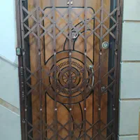 درب ضدسرقت حفاظ آکاردونی همراه قفل رنگ ریل|مصالح و تجهیزات ساختمان|رشت, قاسمیه|دیوار