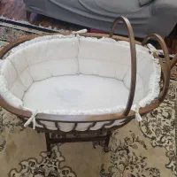 گهواره ی چوب ترک فندقی برند bybi baby|تخت و صندلی بچه|تهران, کیانشهر|دیوار