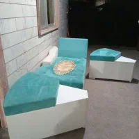 کاناپه تختخوابی همراه دوعددپامبلی