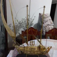 کشتی برنزی بادبانی|مجسمه، تندیس، ماکت|شیراز, درکی|دیوار