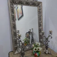 آینه شمعدان برنجی