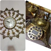ساعت و تلفن برنز