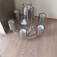 لوستر ۶ شاخه استیل بفروش میرسد