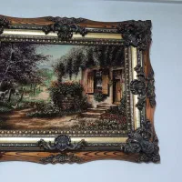 تابلو فرش کلبه عشق دست بافت|تابلو فرش|رباطکریم, آدران|دیوار