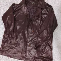 بارانی و شنل پاییزه طرح چرم  خارجی