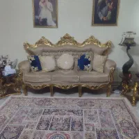 مبل نه نفره ورق طلا