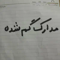 مدارک گم شده مهدی هادوی مورخ ۱۴۰۴/۰۸/۲۳