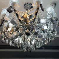 لوستر تمام استیل زیبای ۸شاخه