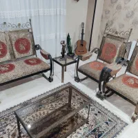 سرویس مبلمان7 نفره ویترین میز وسط عسلی میز TV