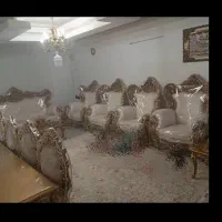 مبل سلطنتی 9نفره میز نهار خوری 8نفره همراه روکش