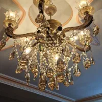 لوستر برنز طرح ورساچه|لوستر و چراغ آویز|شهریار, شهریار|دیوار