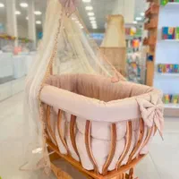 تخت کنار مادر و گهواره کودک (چوب روسی) انجل لند|تخت و صندلی بچه|تهران, شهرک شریفی|دیوار