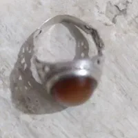انگشتر عقیق با رکاب نقره