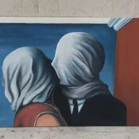 تابلو نقاشی رنگ روغن اثر عشاق رنه ماگریت ۵۰×۷۰|تابلو، نقاشی، عکس|گرگان, |دیوار