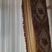 پرده به همراه کتیبه و زیر پرده ای و سرب داخل پرده|پرده، رانر، رومیزی|تهران, باغ فیض|دیوار