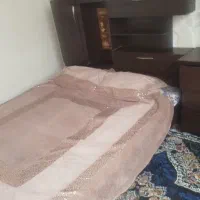 تخت خواب دو نفره با تشک ودراور وایینه وکفی