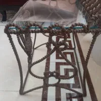 میز تلفن فرفورژه با بافت مکرومه در حد واقعا نو|مبلمان خانگی و میز عسلی|تهران, جنت‌آباد جنوبی|دیوار