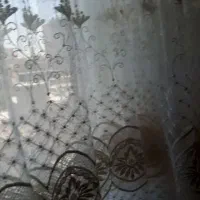پرده توری ۱۴ متری دوخت چین خورده برا پنجره ۵ متری|پرده، رانر، رومیزی|اردبیل, |دیوار