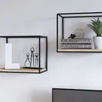 با شلف دیواری ۲ تایی دیوار خالی رو بکن ویترین