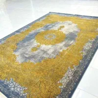 فرش درخت زنگی ست کامل گرد کناره قالیچه پادری|فرش|بوشهر, |دیوار