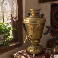 سماور نفتی برنجی قدیمی و آنتیک