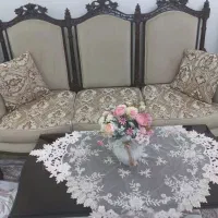مبل با چوب راش منبت کاری شده همراه با میز