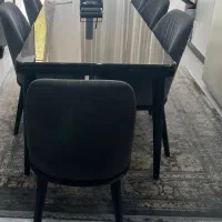 میزناهار خوری هشت نفره دو اسپیکر بزرگ ساعت تابلو