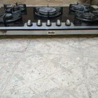 گاز 5 شعله رومیزی شیشه ای Arda