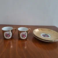 فنجون قهوه خوریهای قدیمی گلسرخی جعبه رولت خوری|کلکسیون اشیاء عتیقه|تهران, مسعودیه|دیوار