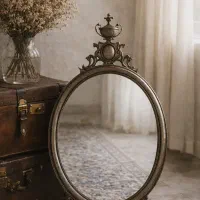 اینه عتیقه قاجاری ،نوربیلین لهستانی انتیک و قدیمی