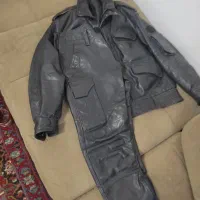 ست کاپشن و شلوار چرم گاو اصل عتیقه