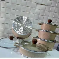 سرای ارزانی قابلمه چدن تابه ماهی داردسته چوبی جدید|ظروف پخت‌وپز|یزد, |دیوار