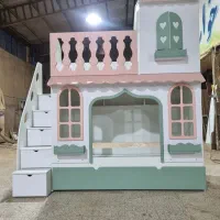 تخت دو طبقه نوجوان ام دی اف وکیوم طرح سه نفره