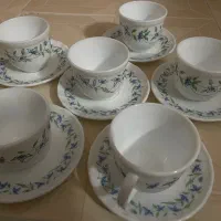 ۶عدد فنجان ونعلبکی خارجی نو